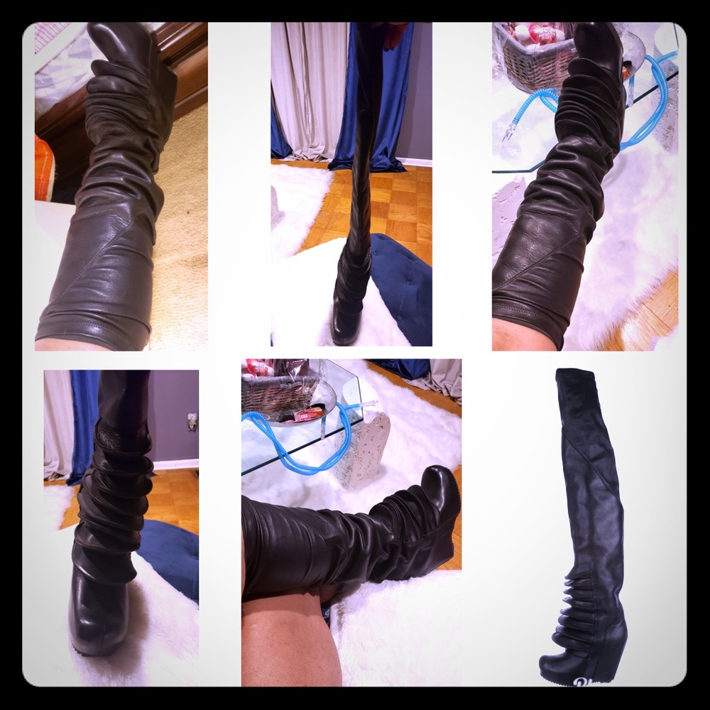 Disc Over The Knee Boots. Hardly Worn.